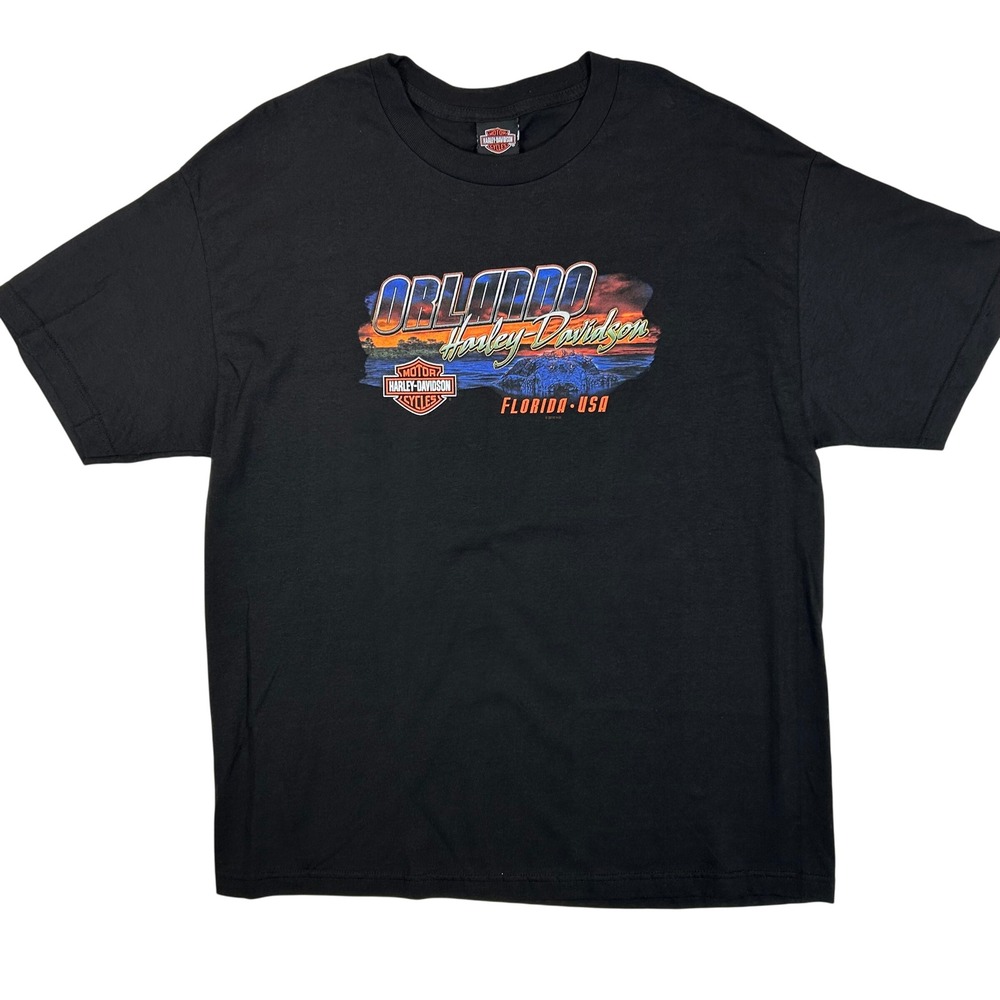 Harley-Davidson Orlando Florida Alligator Graphic T-Shirt Black Mens XL 2016